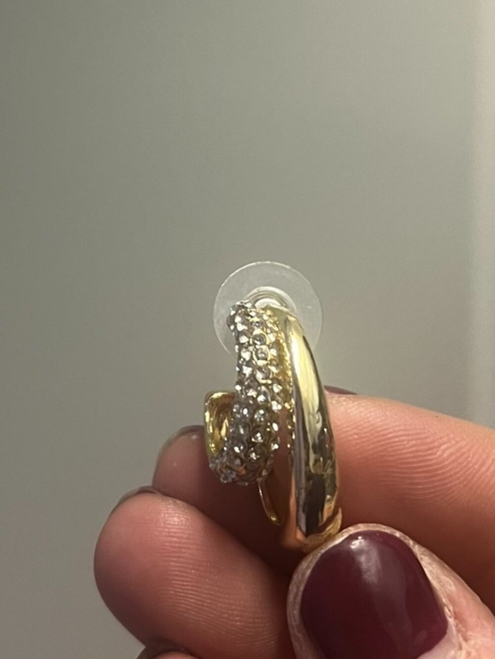 BaubleBar gold-tone huggie hoop earrings